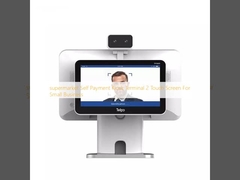 écran tactile du terminal 2 de kiosque de paiement d'individu de supermarché pour la petite entreprise