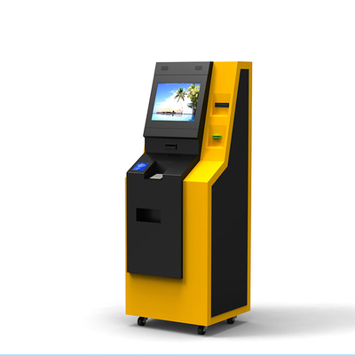 Plancher libre de kiosque terminal de machine de NCR d'imprimante de service d'individu d'écran tactile tenant la crypto machine d'atmosphère
