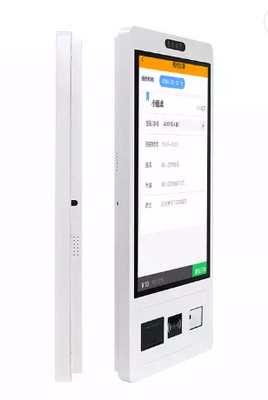 kiosque de scanner de code barres d'écran tactile de paiement d'ordre de service d'individu