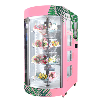 Kiosque transparent de service d'individu d'étagère de distributeur automatique de fleur fraîche de 22 pouces