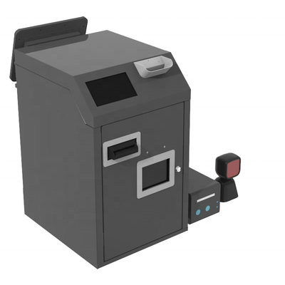 Argent liquide d'écran tactile réutilisant le kiosque de service d'individu de la machine SRI avec le scanner de code barres