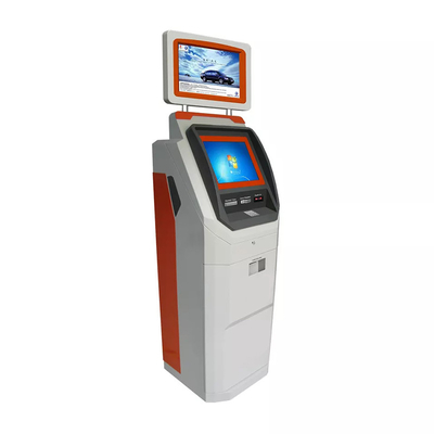 Kiosque de service d'individu d'écran tactile de distributeur automatique de billets d'atmosphère de l'unité centrale de traitement I3 120G double