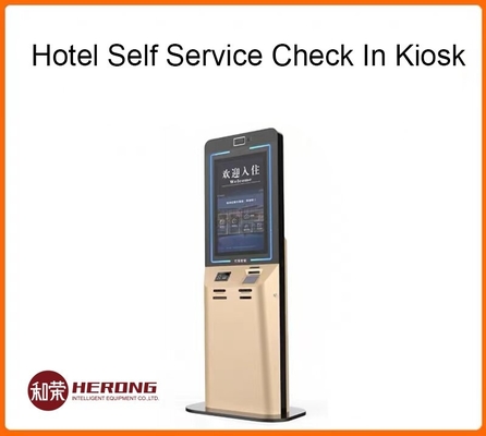Hôtel en libre-service vérifier dans le kiosque écran 32 pouces avec capacitive touch 50nits