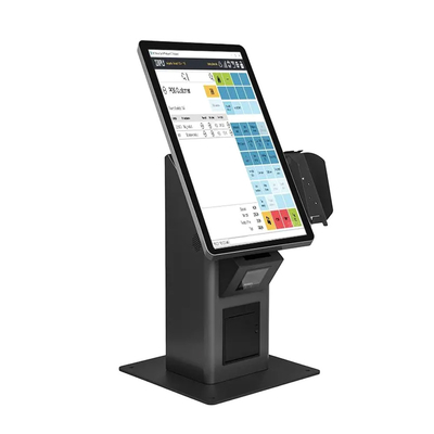 Kiosque de commande en libre-service Kiosque de paiement en libre-service avec écran tactile installé dans un restaurant