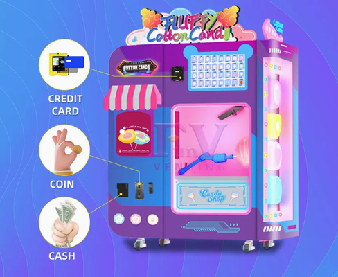 Automate de vente pour les collations de bonbons de coton personnalisé acceptable
