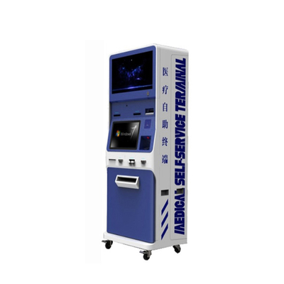 kiosque de position de service d'individu d'hospitalité d'écran du double 128G avec l'impression du document A4