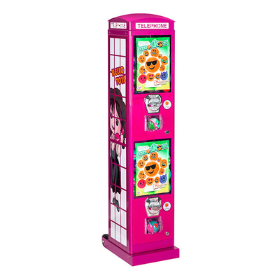 Forme de cabine téléphonique de kiosque de distributeur automatique de jeu d'amusement