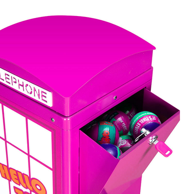 Forme de cabine téléphonique de kiosque de distributeur automatique de jeu d'amusement