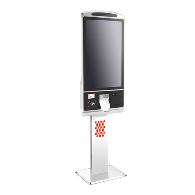 Kiosque à écran tactile de 32 pouces avec imprimante thermique et scanner de code Qr