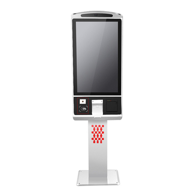 Kiosque à écran tactile de 32 pouces avec imprimante thermique et scanner de code Qr
