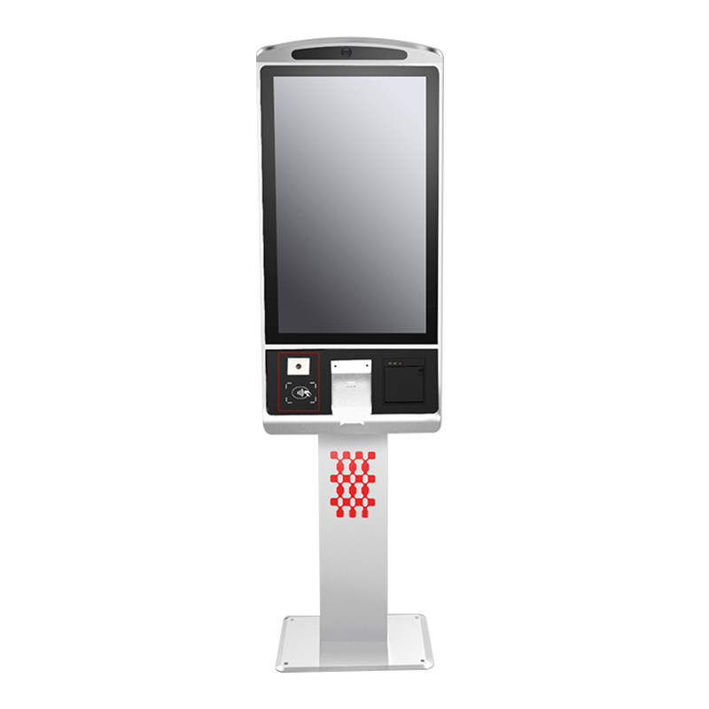 Kiosque à écran tactile de 32 pouces avec imprimante thermique et scanner de code Qr