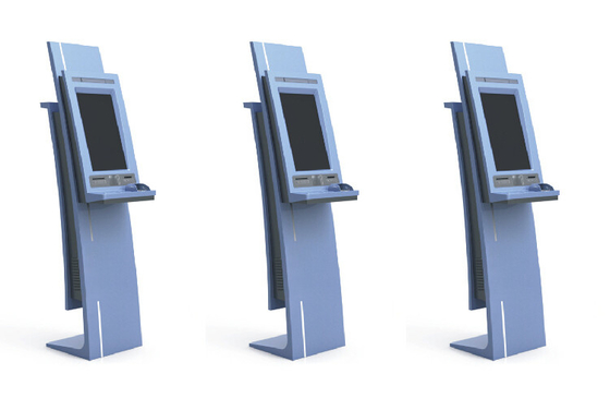 Le kiosque de service d'individu d'hôtel d'OEM vérifient dans le système avec le terminal de paiement par carte de crédit