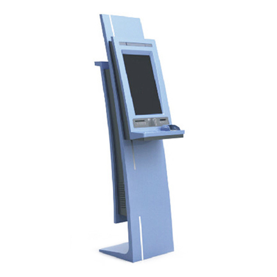 Le kiosque de service d'individu d'hôtel d'OEM vérifient dans le système avec le terminal de paiement par carte de crédit